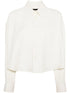 buttoned linen blend shirt